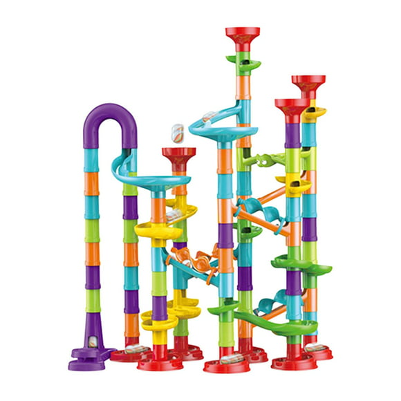 Year Old Boys and Girls Jobfun Building Block Toys Table,110 PCS Marble Run Activity Table Race Track STEM Toy with 3 Funnels 4 Marbles Balls Construction Toys Set for 3 